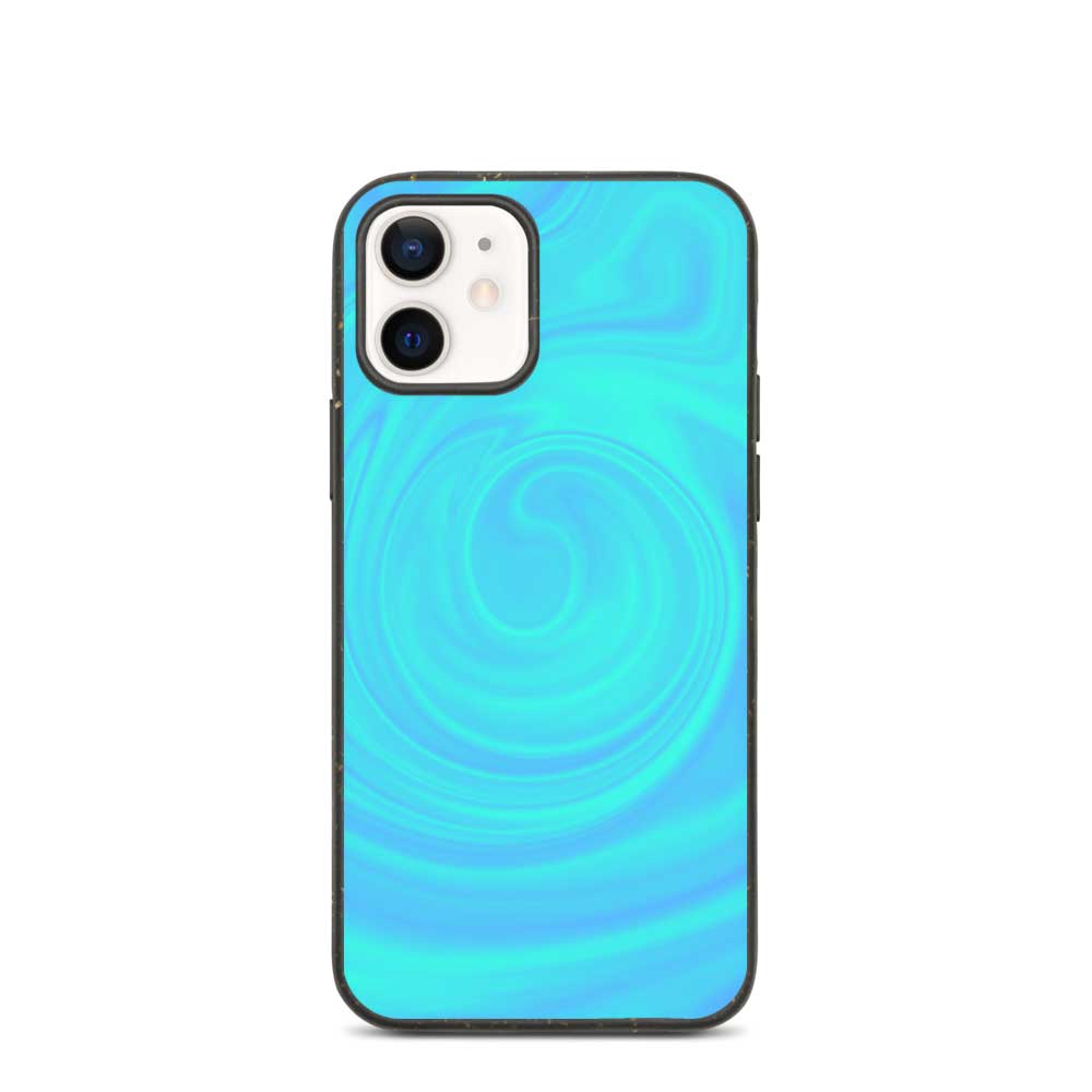 Aqua blue environmentally sustainable phone case