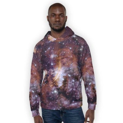 Purple and Brown Galaxy Hoodie for Adults