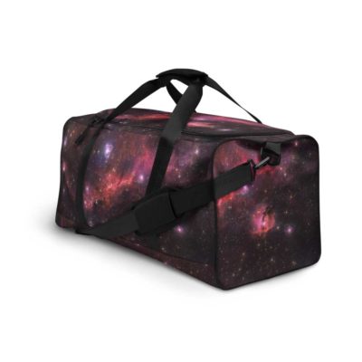 Pink galaxy duffle bag